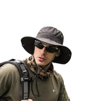 GUSTAVE Bucket Hat UPF 50 Waterproof Wide Brim Trekking Black One Size