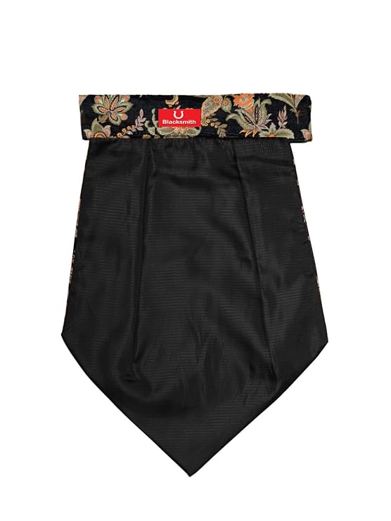 BLACKSMITH Solid Microfiber Cravat with Matching Pocket Square for Men - Scarf Neckwear Cravat for Men with Matching Pocket Square