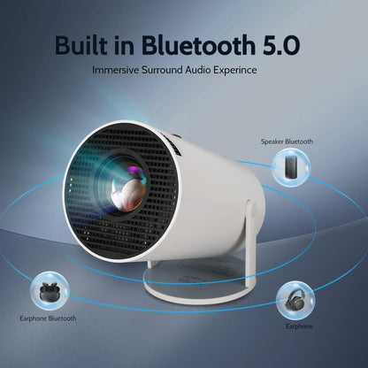 Portable Mini Projector, 4K 1080P Full HD Projector, Support Video Projector