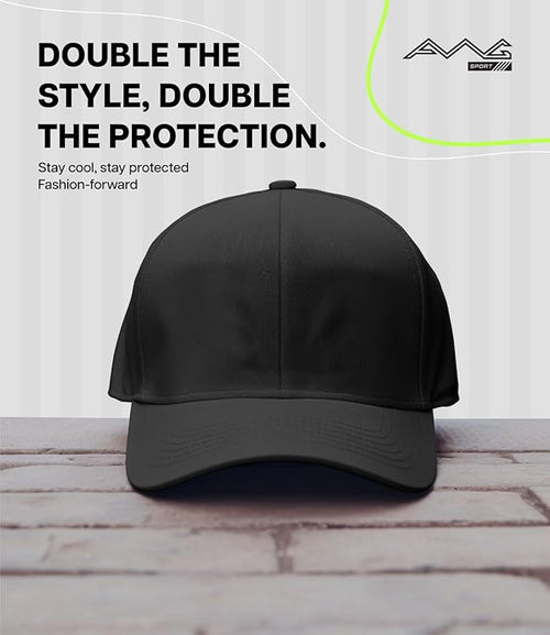 AWG ALL WEATHER GEAR Baseball Cap for Men | UPF 50+ Sun Protection, Moisture-Wicking Sweat Band | Gym, Cricket, Golf Free Size for Teens, Men & Women