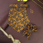 Peluche The Woodlot Copse Brown Cravat & Pocket Square set For Men