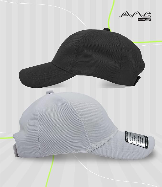 AWG ALL WEATHER GEAR Baseball Cap for Men | UPF 50+ Sun Protection, Moisture-Wicking Sweat Band | Gym, Cricket, Golf Free Size for Teens, Men & Women