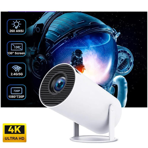 Portable Mini Projector, 4K 1080P Full HD Projector, Support Video Projector