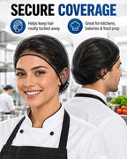 Nylon Hair Net Black 24inch, Durable Hair Nets Food Service. 100Pcs Disposable Hairnets for Sleeping/Equestrian/Commercial/for Women & Men.