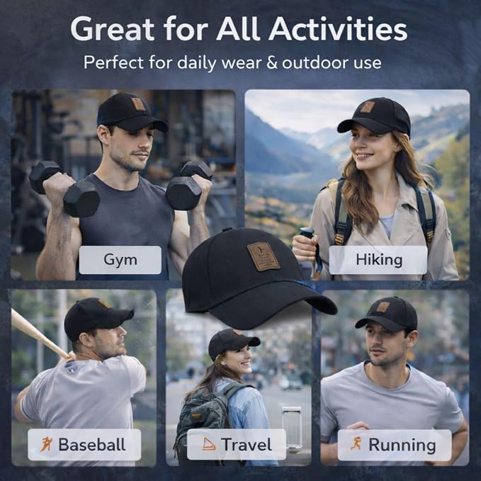 Baseball Cap for Men Original Adjustable Unisex Cap, Mens Caps Stylish, All Sports Type Caps or Hats, Free Size, UV Protection, Sports Cap for Men's, Outdoor Casual Wear