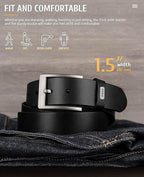 ZORO Men's Genuine Leather Belt for Men | Black,Brown,Tan