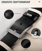 ZORO Men's Genuine Leather Belt for Men | Black,Brown,Tan