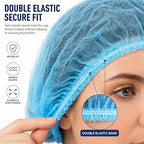 KODENIPR CLUB Hair Cap Stretchable Blue Bouffant Caps/Cooking Caps (400 Pieces)