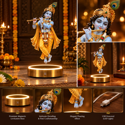 🕉️ Floating Krishna Ji LED Levitation Lamp – Divine 3D Magnetic  Levitation decor