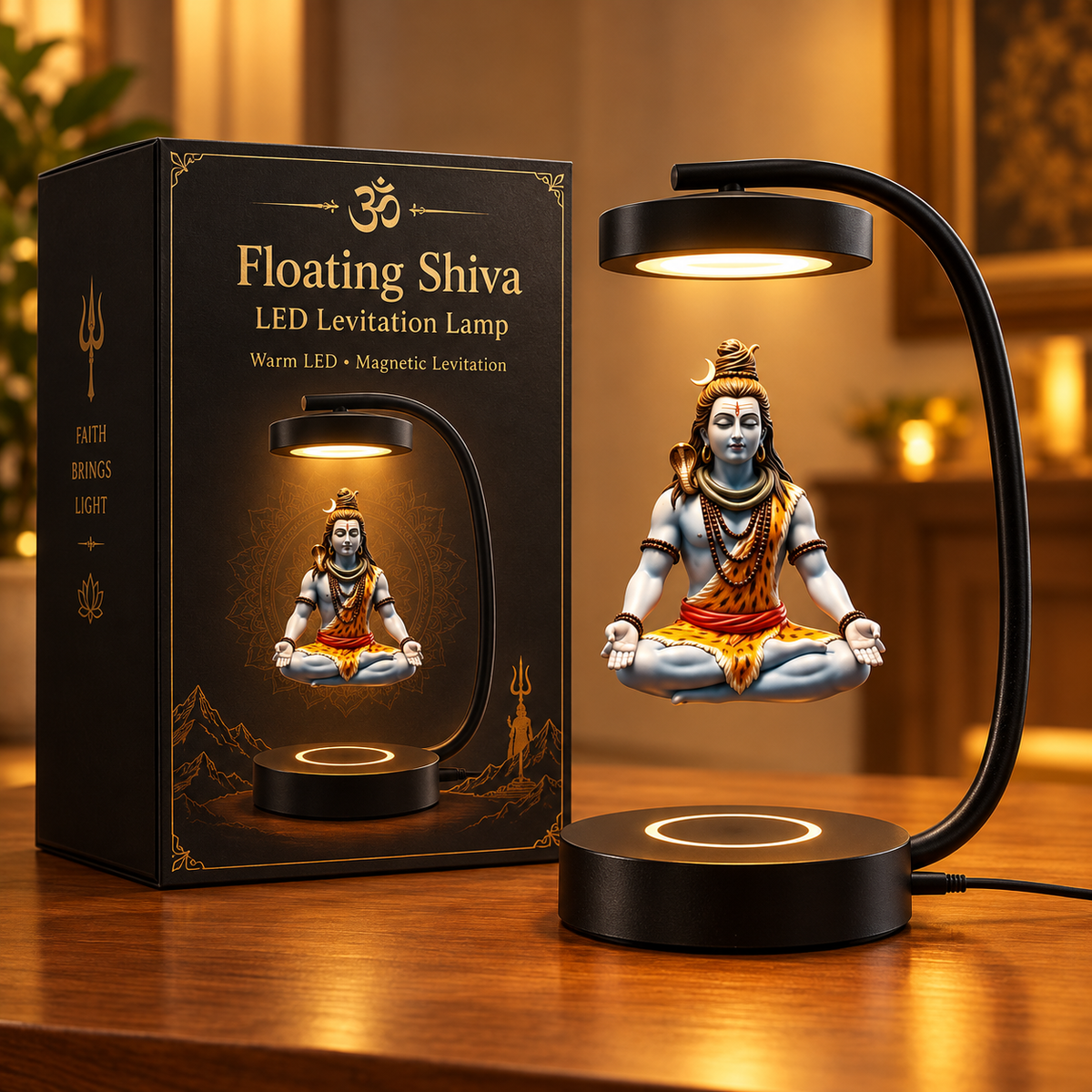 Floating Lord Shiva LED Lamp  Magnetic Levitation Decorative Table Lamp