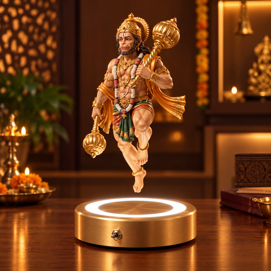 🕉️ Floating Hanuman Ji LED Levitation Lamp – Divine 3D Magnetic Levitation Décor