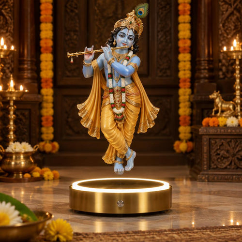 🕉️ Floating Krishna Ji LED Levitation Lamp – Divine 3D Magnetic  Levitation decor