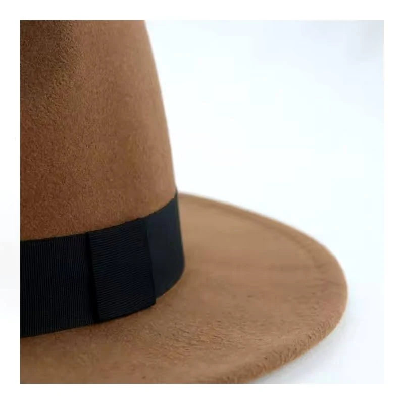 CLOTHERA Paper Wool Wide Brim Trilby Felt Jazz Fedora Hats for Women & Men